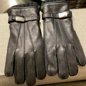 COACH LEATHER GLOVES WITH WOOL LEANINGS Limited Edition